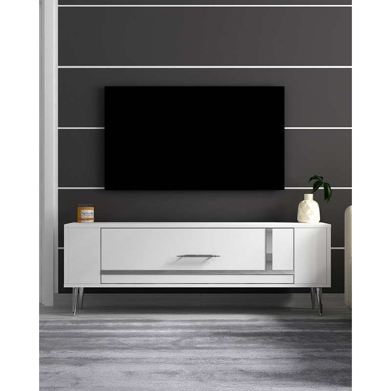 TV Stand Retrop1 - White, Silver White
Silver