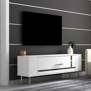 TV Stand Retrop1 - White, Silver White
Silver