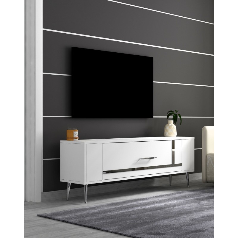 TV Stand Retrop1 - White, Silver White
Silver