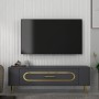 TV Stand Retrop3 - Anthracite, Gold Anthracite
Gold