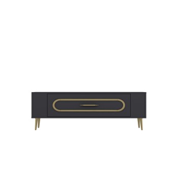 TV Stand Retrop3 - Anthracite, Gold Anthracite
Gold