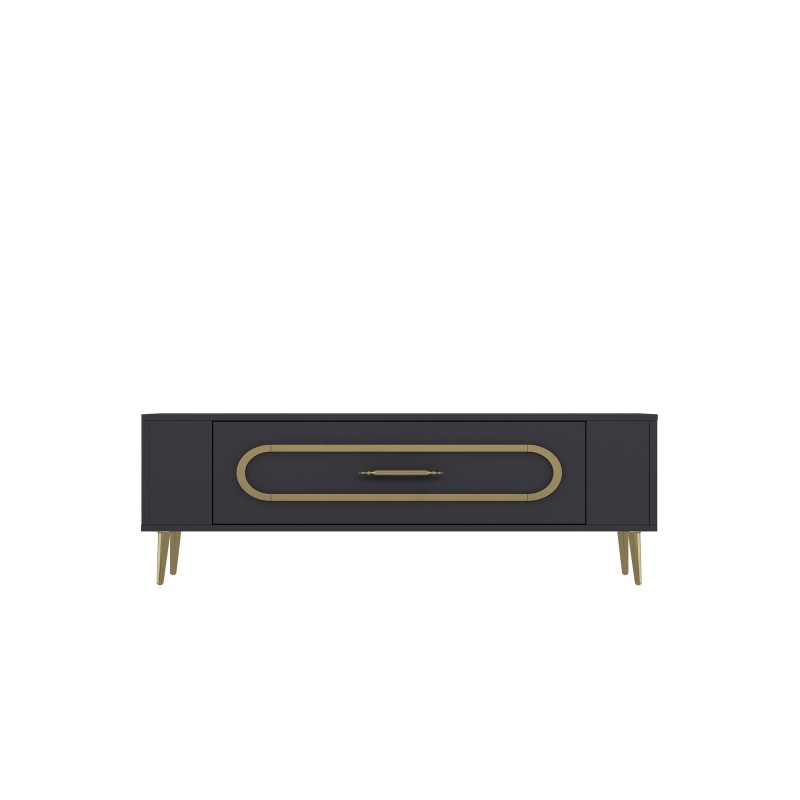 TV Stand Retrop3 - Anthracite, Gold Anthracite
Gold
