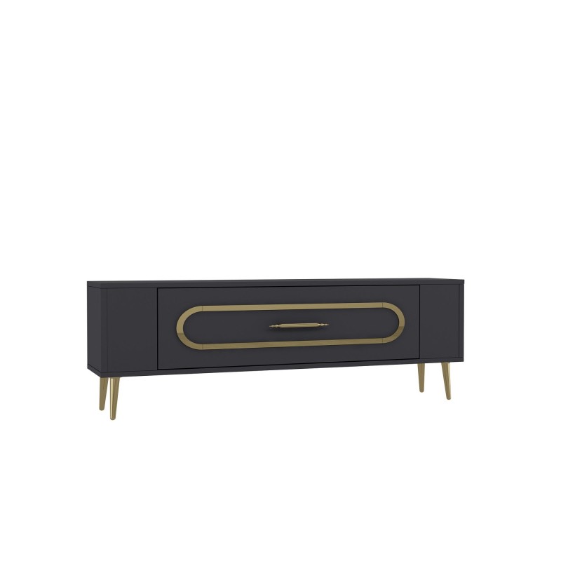 TV Stand Retrop3 - Anthracite, Gold Anthracite
Gold