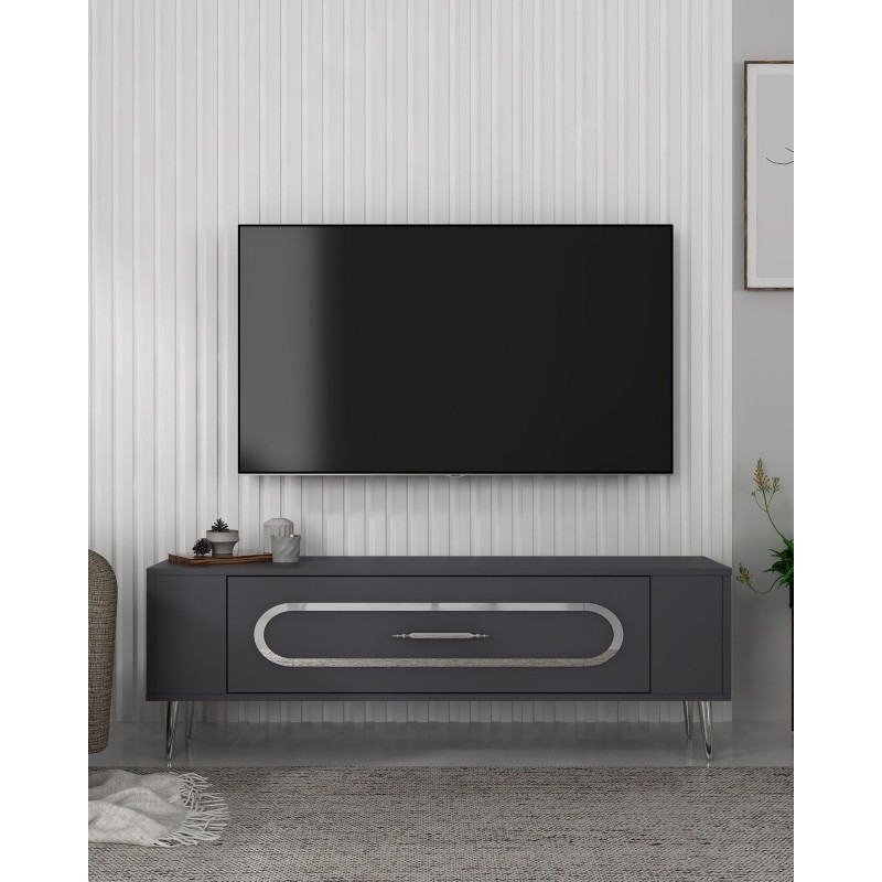 TV Stand Retrop3 - Anthracite, Silver Anthracite
Silver