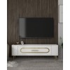 TV Stand Retrop3 - White, Gold White
Gold