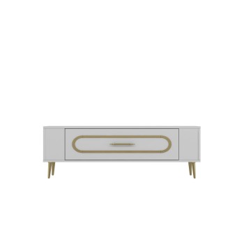 TV Stand Retrop3 - White, Gold White
Gold