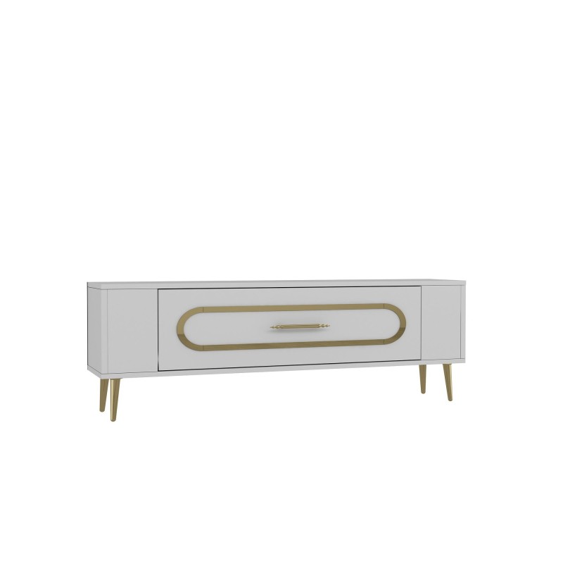 TV Stand Retrop3 - White, Gold White
Gold