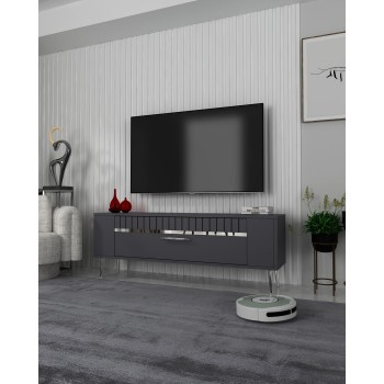 TV Stand Retrolp1 - Anthracite, Silver Anthracite
Silver