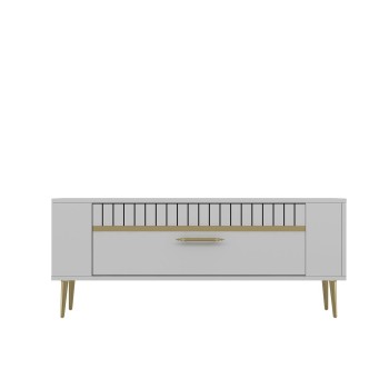 TV Stand Retrolp1 - White, Gold White
Gold