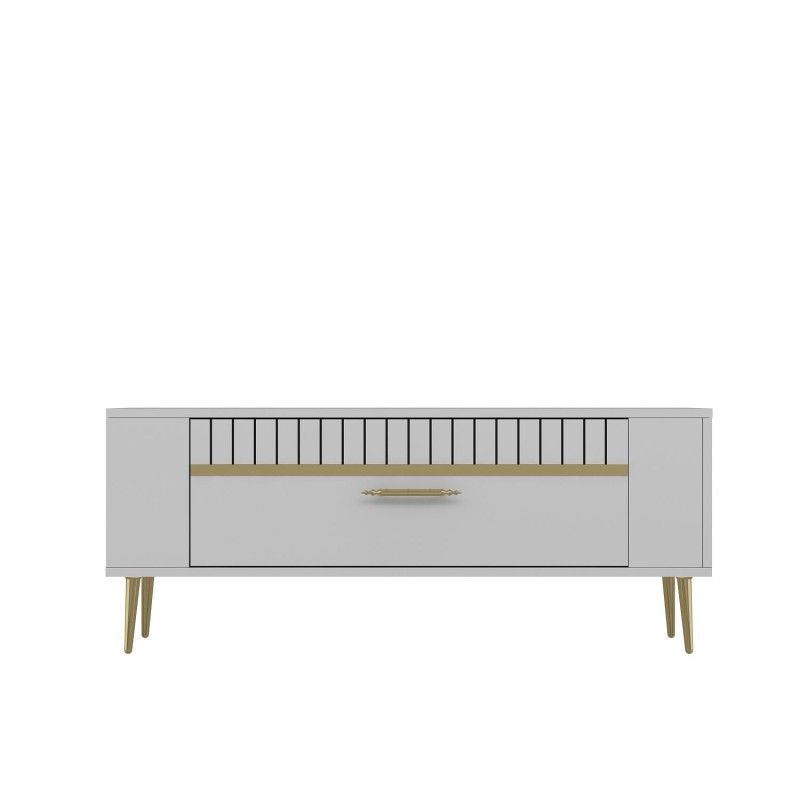 TV Stand Retrolp1 - White, Gold White
Gold