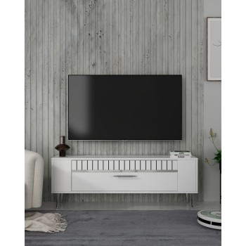 TV Stand Retrolp1 - White, Silver White
Silver
