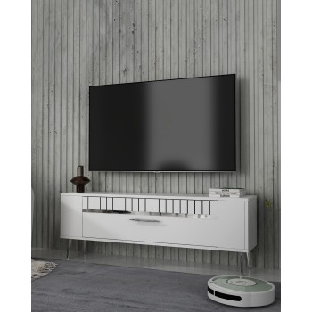 TV Stand Retrolp1 - White, Silver White
Silver