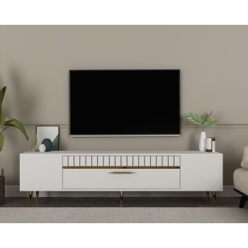 TV Stand Dekolp1 - White, Gold White
Gold