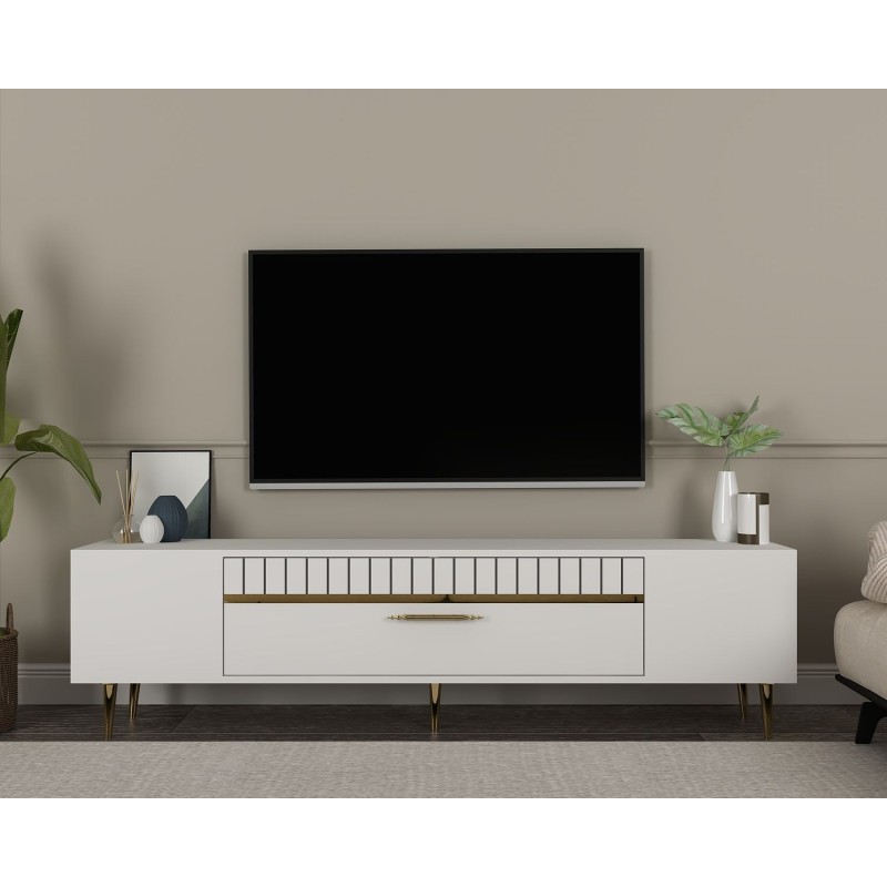TV Stand Dekolp1 - White, Gold White
Gold