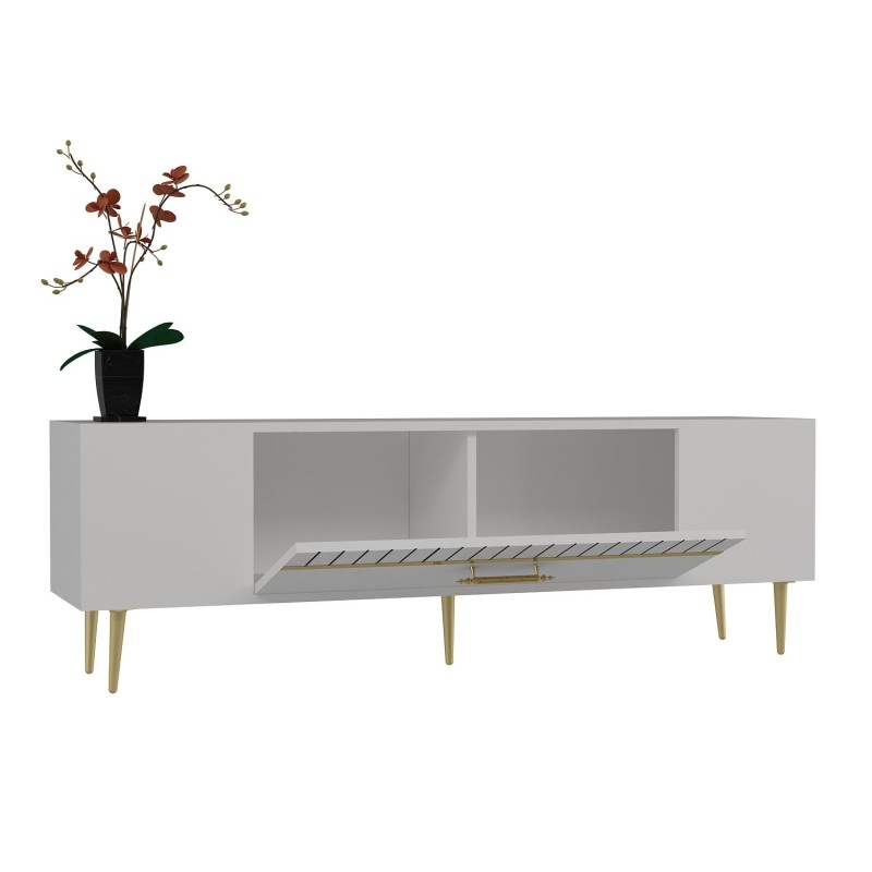 TV Stand Dekolp1 - White, Gold White
Gold