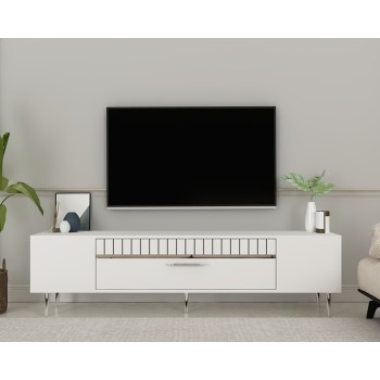 TV Stand Dekolp1 - White, Silver White
Silver