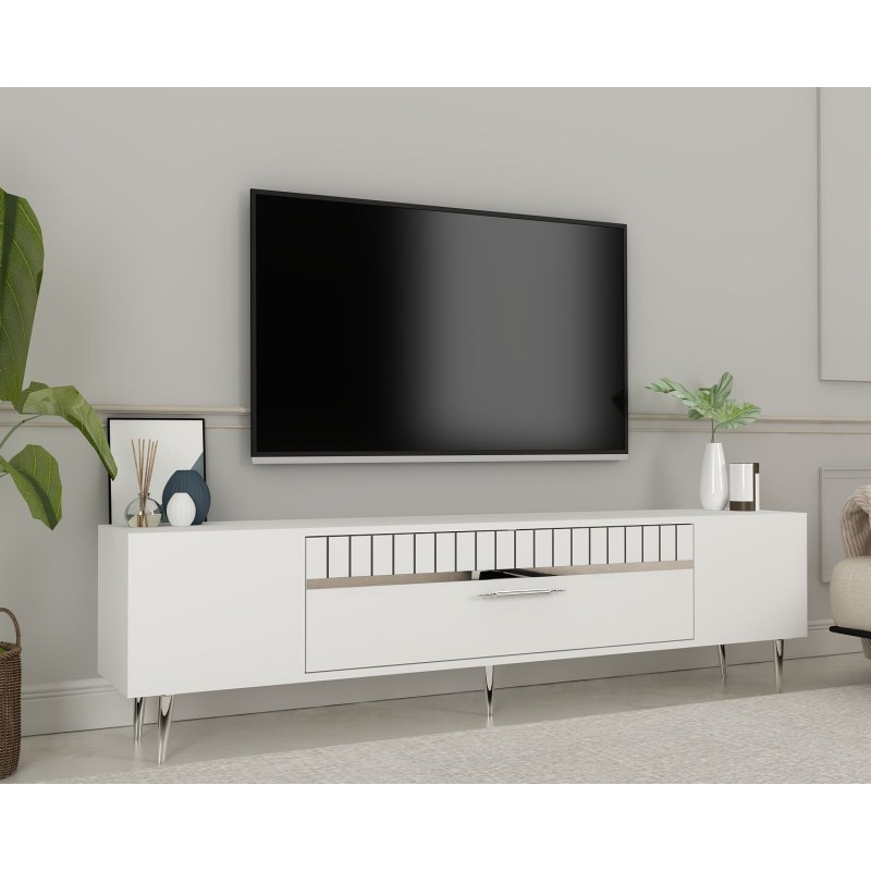 TV Stand Dekolp1 - White, Silver White
Silver