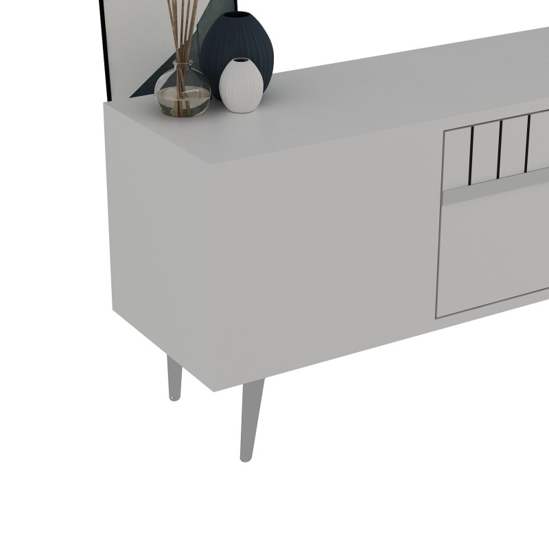 TV Stand Dekolp1 - White, Silver White
Silver