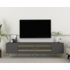 TV Stand Dekolp2 - Anthracite, Gold Anthracite
Gold