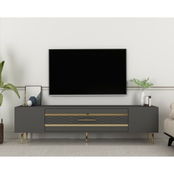 TV Stand Dekolp2 - Anthracite, Gold Anthracite
Gold