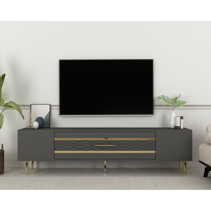 TV Stand Dekolp2 - Anthracite, Gold Anthracite
Gold