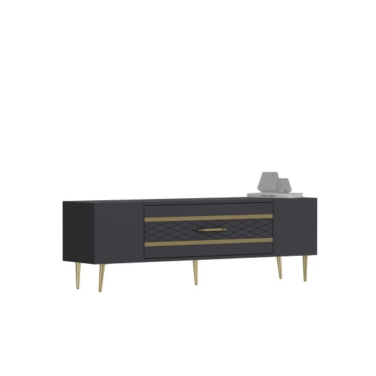 TV Stand Dekolp2 - Anthracite, Gold Anthracite
Gold TV Stand Dekolp2 - Anthracite, Gold Anthracite
Gold