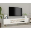 TV Stand Dekolp2 - White, Gold White
Gold