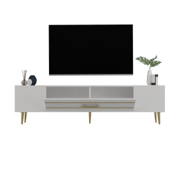 TV Stand Dekolp2 - White, Gold White
Gold
