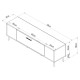 TV Stand Dekolp2 - White, Gold White
Gold