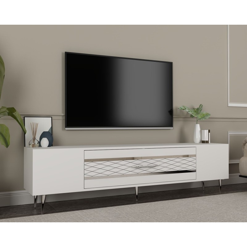 TV Stand Dekolp2 - White, Silver White
Silver