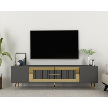TV Stand Dekolp3 - Anthracite, Gold Anthracite
Gold