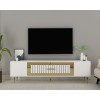 TV Stand Dekolp3 - White, Gold White
Gold