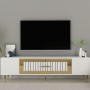 TV Stand Dekolp3 - White, Gold White
Gold
