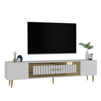 TV Stand Dekolp3 - White, Gold White
Gold
