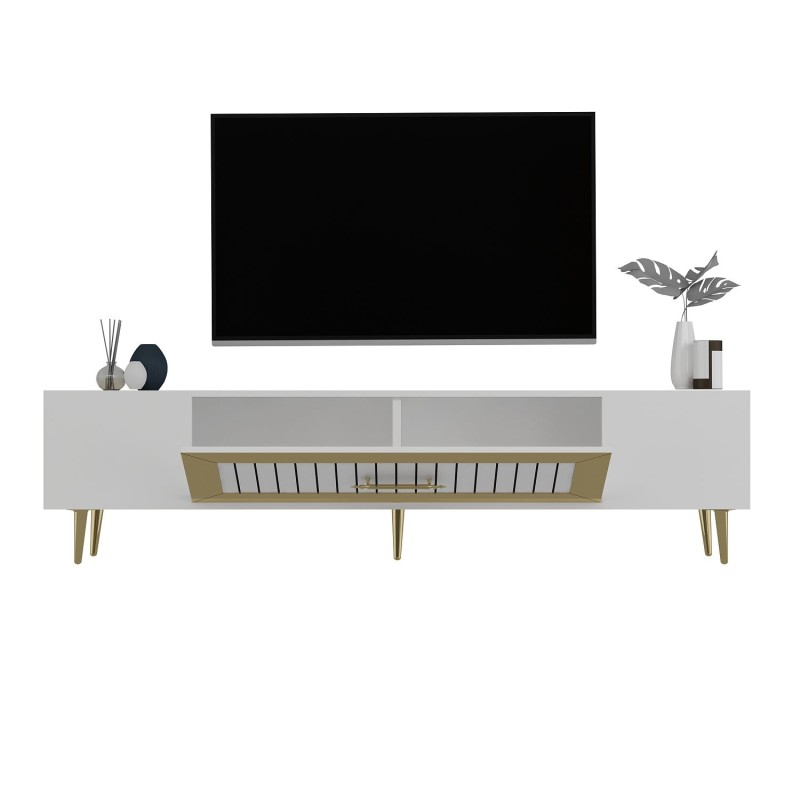 TV Stand Dekolp3 - White, Gold White
Gold