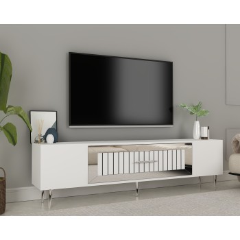 TV Stand Dekolp3 - White, Silver White
Silver