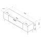 TV Stand Dekolp3 - White, Silver White
Silver