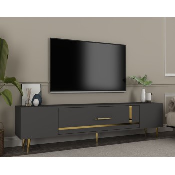 TV Stand Dekop1 - Anthracite, Gold Anthracite
Gold