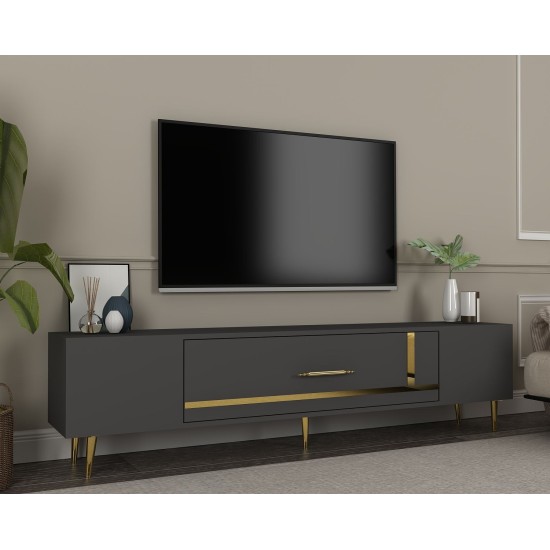 TV Stand Dekop1 - Anthracite, Gold Anthracite
Gold TV Stand Dekop1 - Anthracite, Gold Anthracite
Gold