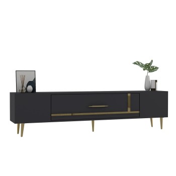 TV Stand Dekop1 - Anthracite, Gold Anthracite
Gold