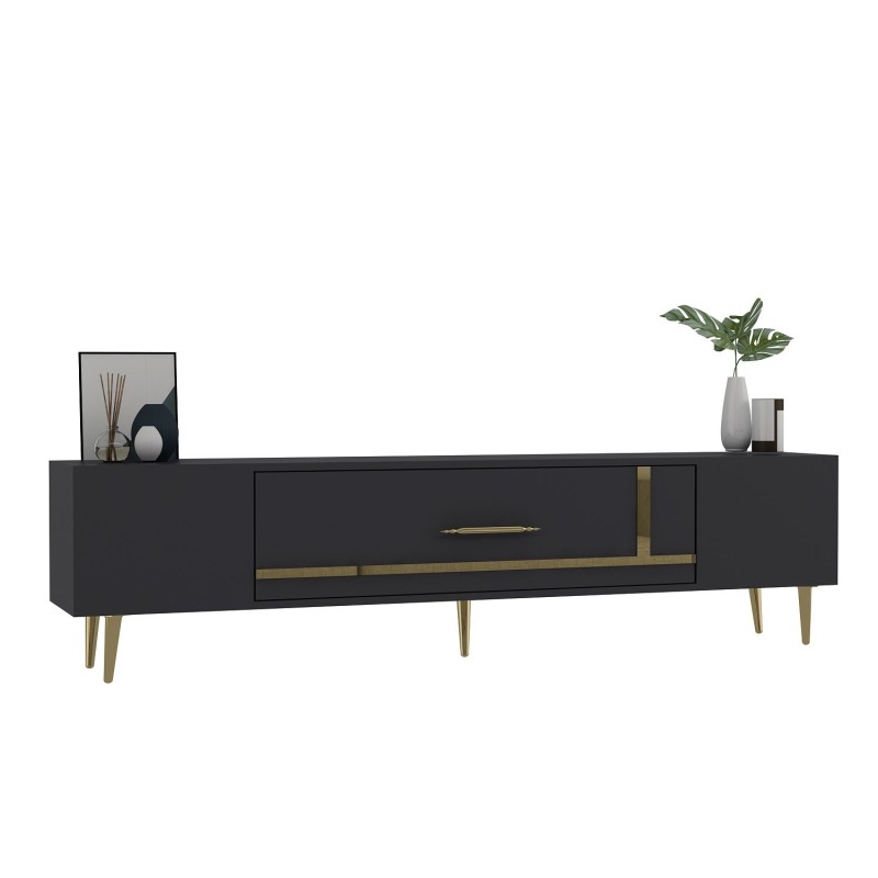 TV Stand Dekop1 - Anthracite, Gold Anthracite
Gold