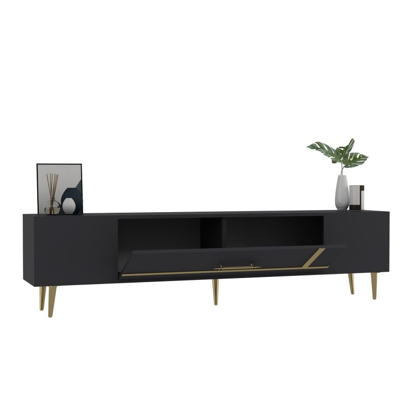 TV Stand Dekop1 - Anthracite, Gold Anthracite
Gold
