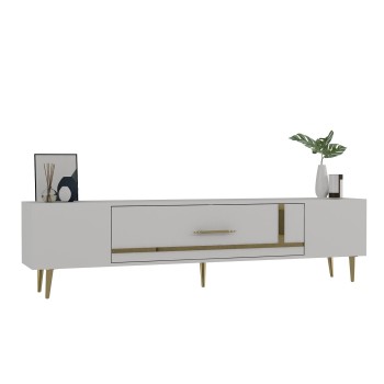 TV Stand Dekop1 - White, Gold White
Gold