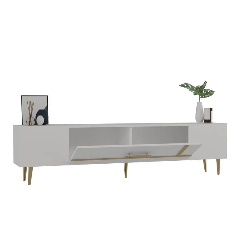 TV Stand Dekop1 - White, Gold White
Gold