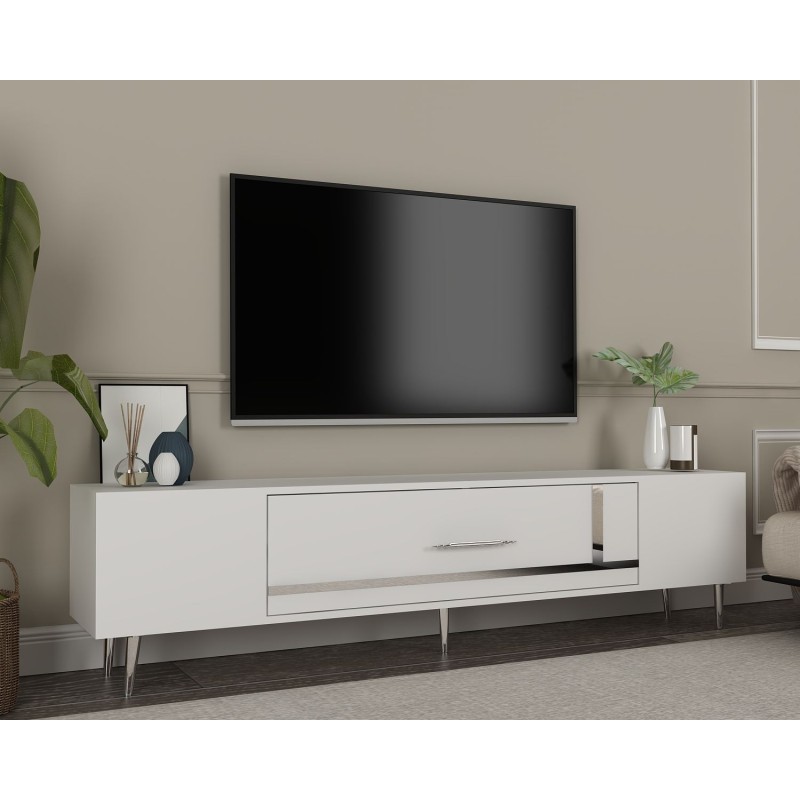 TV Stand Dekop1 - White, Silver White
Silver