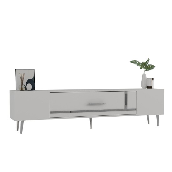 TV Stand Dekop1 - White, Silver White
Silver TV Stand Dekop1 - White, Silver White
Silver