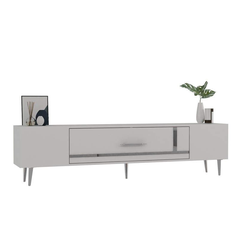 TV Stand Dekop1 - White, Silver White
Silver