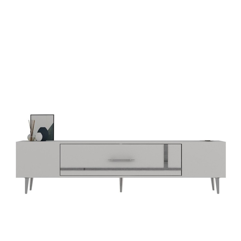 TV Stand Dekop1 - White, Silver White
Silver