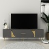 TV Stand Dekop2 - Anthracite, Gold Anthracite
Gold