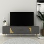 TV Stand Dekop2 - Anthracite, Gold Anthracite
Gold
